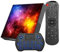 Android TV Box Android 12.0 4GB RAM 64GB ROM Upgraded W2 Mali-G31 2.4G/5G Dual WiFi Bluetooth 4.2,Media Player Support 3D 4K UHD Videos USB 2.0 with Wireless Backlit Mini Keyboard