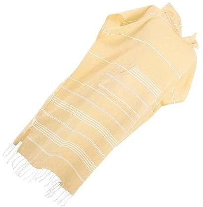 Ailan Premium Surf Poncho Handtuch, saugfähiger Umhang aus türkischer Baumwolle für Strand oder Pool, türkischer Baumwoll Umhang, Handtuch, Strandtuch, Umhang, hellgelb