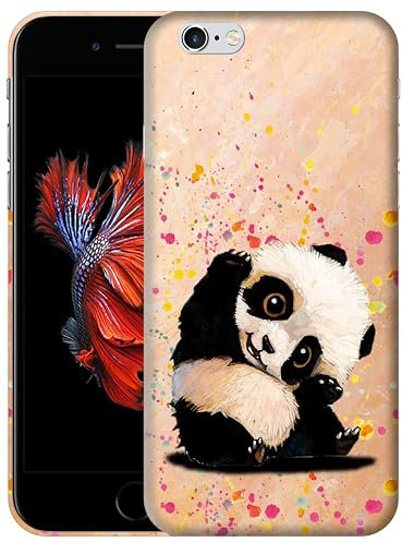 GlamCase for iPhone 6 Plus / 6s Plus, iPhone 6 Plus / 6s Plus Case - Watercolour Panda Printed Slim & Sleek Cute Plastic Hard Protective Designer Back Case/Cover for iPhone 6 Plus / 6s Plus