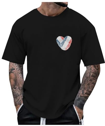 Hombres primavera y verano moda color puro impreso delante del pecho camiseta transpirable gadget de viaje, Negro , M