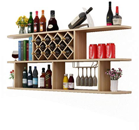 Weinhalter im Schrank, Regale mit großer Kapazität, Lagerständer für die Bar, hängender Weinschrank, Holzgitter, runder Weinkühler, Weinkeller, Weinregale, Weinflaschen-Präsentationsregal Safehappy