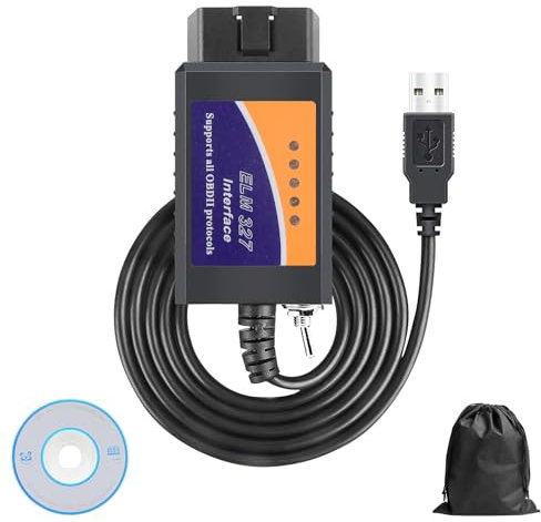 HTTYHT FORScan OBD2-Adapter ELMconfig OBDII USB-Scanner-Diagnosetool OBD2-Scanner-USB-Adapter mit MS-CAN/HS-CAN-Schalter für Ford Lincoln Mazda Mercury-Serie Fahrzeuge