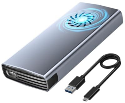 Dickly Carcasa para Disco Duro M15 con Ventilador, Transferencia de Alta Velocidad, Carcasa para Disco Duro Externo compacta y Resistente, multifunción para, M15 Nvme