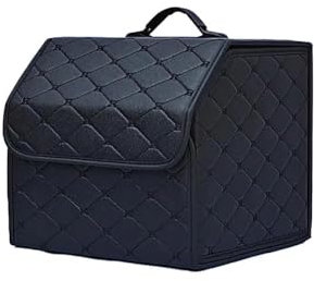 GLYGLY Auto Kofferraum Organizer für Porsche 911 Turbo (992), Aufbewahrungsbox Taschen Kofferraumtasche Wasserdicht Faltbare Leder Innenraum Zubehör,S