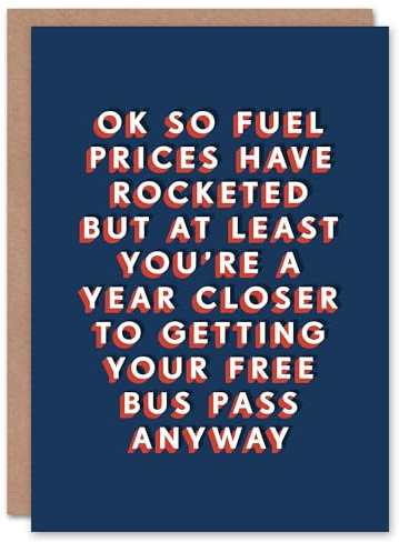Artery8 A Year Closer To Getting Free Bus Pass Funny For Him Birthday Card
