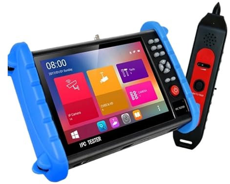 HEALBYBLE IPC-X IP Tester CCTV 7 4K 1080P 8GB AHD Monitor 8MP TVI CVI AHD PTZ POE Kamera Video Tester H.265 mit Kabel Tracer,Videoüberwachungstests(IPC-XATCHSNRVO)