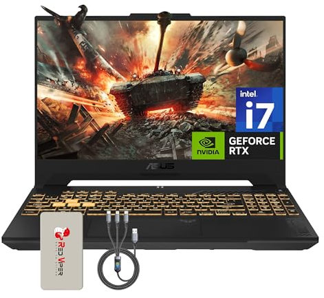 ASUS TUF F15 15,6 144Hz FHD Gaming Laptop, Intel i7-13620H, NVIDIA GeForce RTX 4070, 32GB DDR5 RAM, SSD PCIe 2TB, Tastiera retroilluminata RGB, Grigio Mecha, Windows 11, set di docking station da 128