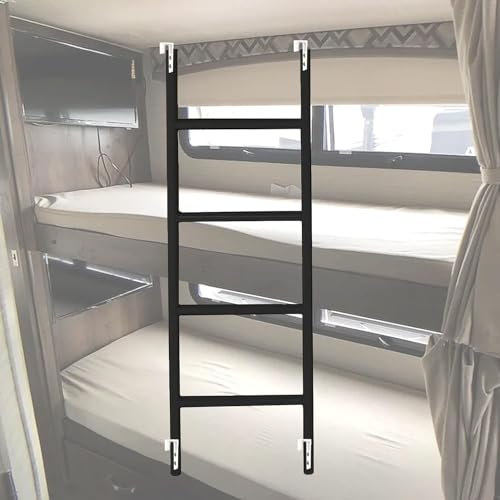 SZITW Échelle de lit superposé Échelle superposée Échelles de lit superposé de Camping-Car, escabeau de Camping-Car Peu encombrant avec Crochet, échelles d'escalade en métal pour Lits superposés j