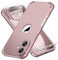 ORETECH for iPhone 16 Case 6.1 inch, with [2 Pack 9H Screen Protector] [Camera Lens Guard] [15FT Military Grade Drop Test] 360° Shockproof Slim Fit Design Rubber Bumper Phone Cover - Rose Gold