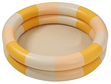 Piscine à pagaies pour Enfants, Piscine Gonflable, pour bébé, Style Mignon, épaisse, pour Jeux d'intérieur ou d'extérieur, Rayures Jaunes