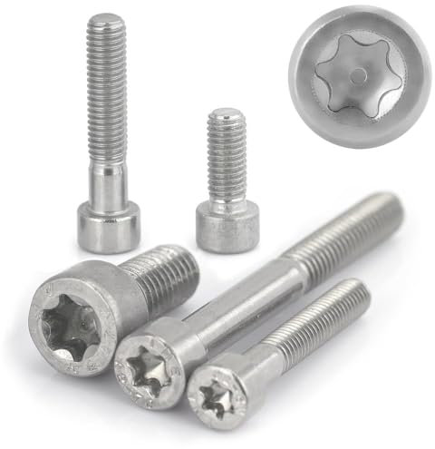 25 Stück Zylinderschrauben mit Innensechsrund M8x50 Edelstahl A2 TORX (TX) Zylinderkopfschrauben ISO 14579 WIBTEC®