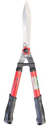 23 Hedge Shears with Razor Sharp Carbon Steel Blades – Rust-Resistant Garden Trimmer for Bushes, Shrubs, Grass – Lightweight Manual Hedge Clipper with Anti-Slip Handles for Easy Precision Cutting