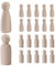 Spielfiguren Holz, 20 Stück Holzfiguren Zum Bemalen, 66 x 25 mm Figuren Zum Bemalen, Tortenfigur Figurenkegel, Unvollendete Holz Holzpuppen, für Geburtstag Dekoration, Bemalen, Hochzeit