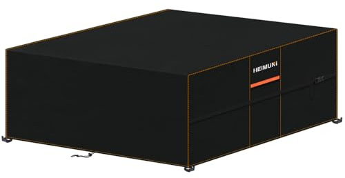 HEIMUNI Abdeckung Gartenmöbel Winterfest Abdeckplane Gartenmöbel | Abdeckhaube Gartenmöbel Tischabdeckung Outdoor Wetterfest Schutzhülle für Gartentische,Stühle und Möbelsets 250x250x90cm