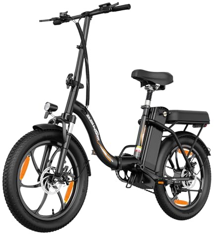 CHEEVALRY ZAZAWORK C16 E Bike Klapprad 20 Zoll für Herren Damen, 250W Pedelec, 48V 16Ah Akku bis 100 km, Fatbike Elektrofahrrad für Pendeln und Reisen, 7-Gang, Federgabel, Scheibenbremsen