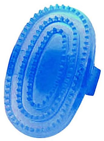 LINCOLN Synthetic Rubber Curry Comb, Blue, Large