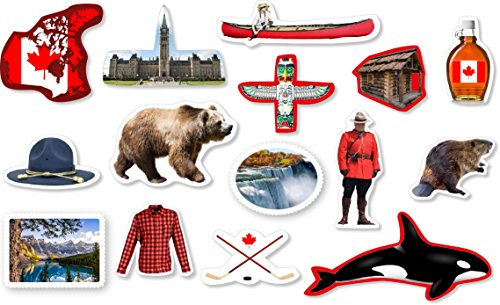 DH-Konzept XXL-Großkonfetti Kanada Mit 45 Großen Konfetti-Teilen für Eine Motto- Oder Länder-Party // Kindergeburtstag Deko Canada Ahorn