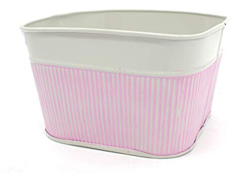 DARO DEKO Pflanzschale aus Metall 1 Stück - 19 x 11,5cm pink