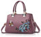 NICOLE&DORIS Donne Borse a mano Retro Borsa a tracolla Le signore Moda Borsa a tracolla Borsa Totalizzatore Ricamo Ape viola