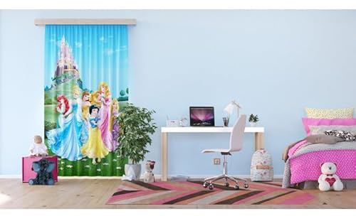 AG Design Prinzessinnen im Garten, Disney, Vorhänge, 140 x 245 cm, 1 Teil, für Kinderzimmer, FCS L 7166