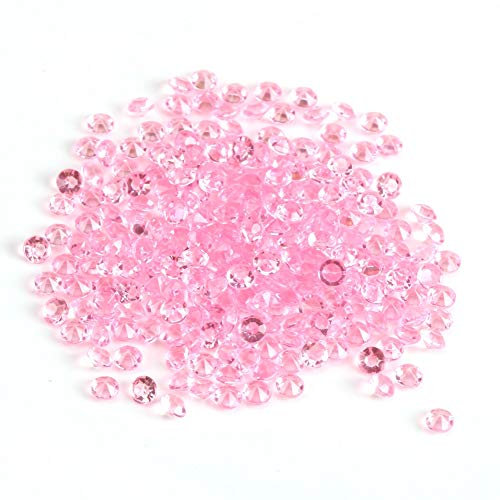 1000 Stück/Tasche 4,5 mm Perlen Acryl Klare Kristall Acryl Perle Diamanten Acryl für Hochzeit Dusche Vase Perlen DIY Dekorationen (Rosa)
