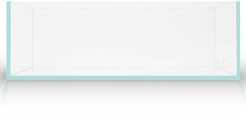 Ultum Nature Systems Ultra Clear Rimless Aquarium - Low Iron Glass Fish Tank with 45° Mitired Edges, 5mm-12mm Thick, Leveling Mat Included (5S, Shallow, 2 Gallon)