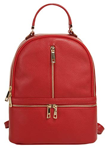 Samantha Look Rucksack Echt Leder Damen 020891 (Rot)