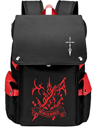 WANHONGYUE Fate Zero/Stay Night/Grand Order Anime Cosplay Unisex 15,6 Zoll Laptop Backpack Schultasche Rucksack für Reisen/College/Arbeit Rot / 4
