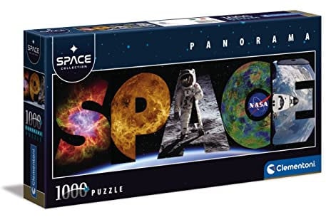 Clementoni - 39638 - Puzzle Space Collection panorama - jigsaw puzzle 1000 pieces - puzzle space, Made in Italy, jigsaw puzzle for adults