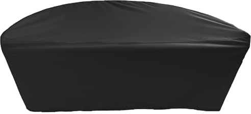 Premium Abdeckplane Sonneninsel Halbrund Ø B 245 x T 120 x H 90 cm Gartenmöbel Gartentisch Hülle Abdeckung Haube Schutzhülle Abdeckhaube 900 D, 500 g/m², 6.000 mm Wasserbeständigkeit Schwarz