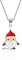 F.ZENI Weihnachten Kette Damen 925 Sterling Silber Weihnachtsmann Kette Lustig Mode Emaille Schmuck Geschenk für Damen Mädchen