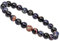 ELEDORO Handgefertigtes Edelstein Perlen Stretch Armband - Echte Steine 8mm (Sodalith blau orange)