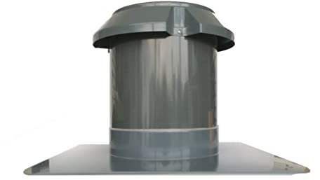 Flachdachlüfter, Bitumen- oder PVC-Flansch, Dachentlüftung, Abluft, Lüfter, DN 125, DN 150, DN 200, DN 250, DN 300 (DN 150 - PVC-Flansch)