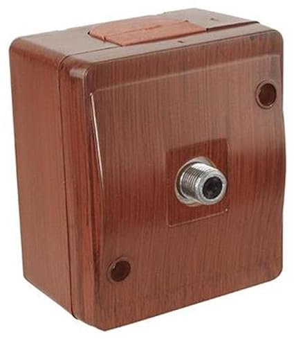 Aufputz Sat Stecker Enddose Holz Optik/Holzfarben · Kirsche Imitat · IP44 / für Feuchtraum geeignet · Mutlusan · AP Serie NEMLIYER