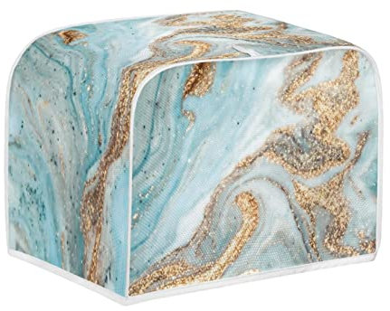Kuiaobaty Marmor-Textur-Abdeckung für Toaster 2/4 Scheiben, Brotbackmaschine, waschbar, Schutz vor Fingerabdrücken