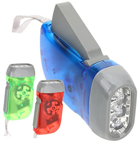 Toddmomy 3 StüCk Kurbel Taschenlampe Led, Mini Taschenlampe Kinder Mitgebsel FüR Zum Wandern, Camping, Outdoor, Partys, Nachtfahrten