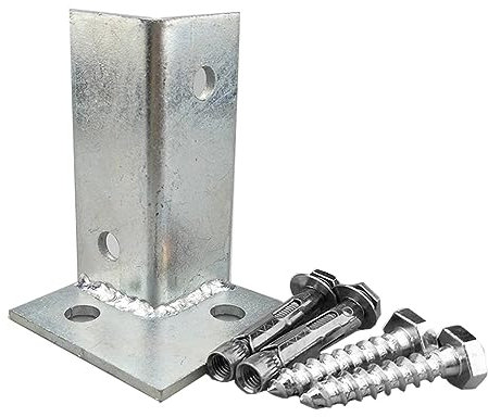 Supporto per palo, Base per Pali Base Del Palo Flessibile Da Legno A Cemento, Robusta Staffa Di Ancoraggio In Acciaio Inossidabile Per Cassetta Postale In Legno/ Recinzione Del Patio ( Color : 1 Pcs ,