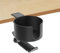 Desk Cup Holder, 2 in 1 Table Cup Holder Clamp with Headphone Hanger Anti-Drop Water Bottle Pen Headset Holder 360-Degree Rotatable Clip on Coffee Cup Hanger Desk Organizer for Home Bed Office (Black)