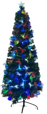 MANEKI NEKO,albero natale,ALBERO FIBRA OTTICA, MULTICOLOR 225LED,CM.180 12V/12W PVC