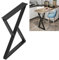 ASHILD Pieds de Table, Pieds de Support de Meubles, Pieds de Cuisine Noirs, Bricolage, Cadre de Bureau en métal Robuste, Hauteur 70cm, 100cm