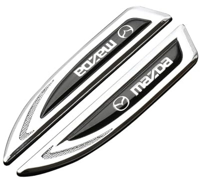 LDJSNC Auto Emblem Aufkleber für Mazda 6 3 5 2 CX5 CX7 Demio Axela RX8 MX30 CX30, Auto Logo Abzeichen Metall Emblem Frontklappe Kofferraum Heckklappen Etikett, Dekoration Styling Zubehör,B