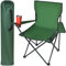 TRIZAND Klappbarer Anglerstuhl Campingstuhl mit Armlehnen und Getränkehalter bis 100 kg Faltbar mit Tragetasche Schwarz/Grau/Grün 23675, Farbe:Grün