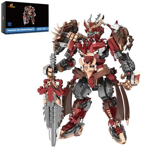 JMBricklayer 70160 Mech Robot Building Sets for Adults, Action Figure Warrior Armed Mecha Model Toy with Movable Joints, Cool Mech Collection Home Display Decor Gift for Boys Teens (1650 Pieces)