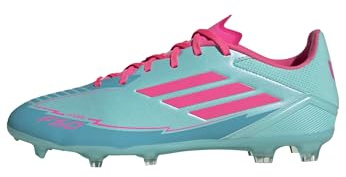 Adidas Unisex-Adult F50 League Messi Firm Ground/Multi Ground, Flash Aqua/Lucid Pink/Lucid Cyan, 9