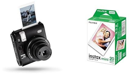 Fujifilm INSTAX mini 99 - Fotocamera Istantanea Analogica Premium + Confezione da 20 Pellicole Istantanee instax mini, Dimensioni Stampa 86 mm x 54 mm