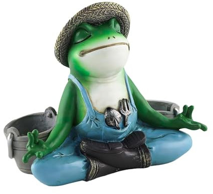 Garten Frosch Pflanzgefäß Pflanztöpfe Harz Frosch Pflanztöpfe für Garten Frosch Garten Blumentopf mit Ablaufloch für Terrasse, Haus, Büros, Garten