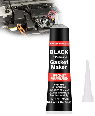Silicone Noir Haute Température - Pâte à Joint Moteur, Mastic d'Étanchéité pour Moteur et Pot d'Échappement