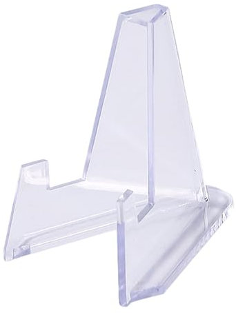Acrylic Plate Stands - Adjustable Clear Acrylic PP Display Stands | Coin Display Easel | Portable Clear Coin Display Stand | Card Display Stands for Display Coin