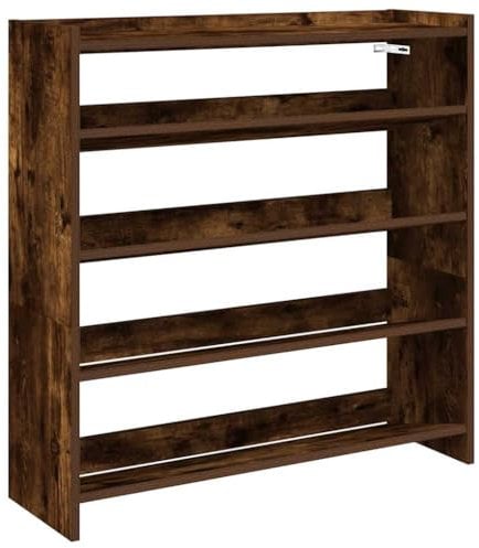vidaXL Schuhregal Räuchereiche 80x25x81 cm Holzwerkstoff, Schuhschrank, Schuhaufbewahrung, Schuhe Organizer, Schuhe Aufbewahrung, Schrank Schuhe