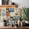 HORIWE Vintage Fliesenaufkleber Wandfliese Aufkleber 24 Stück Selbstklebende Tapete Fliesensticker Fliesen Wasserdicht Wandaufkleber für Küche,Bäder,Schrank,Möbel,Tisch